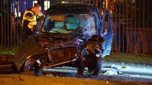politie bij auto ongeval